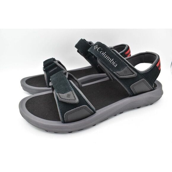 Columbia Sportswear Mens Size 12 Trailstorm Hiker Black Grey Open Toe Sandals - Picture 1 of 13